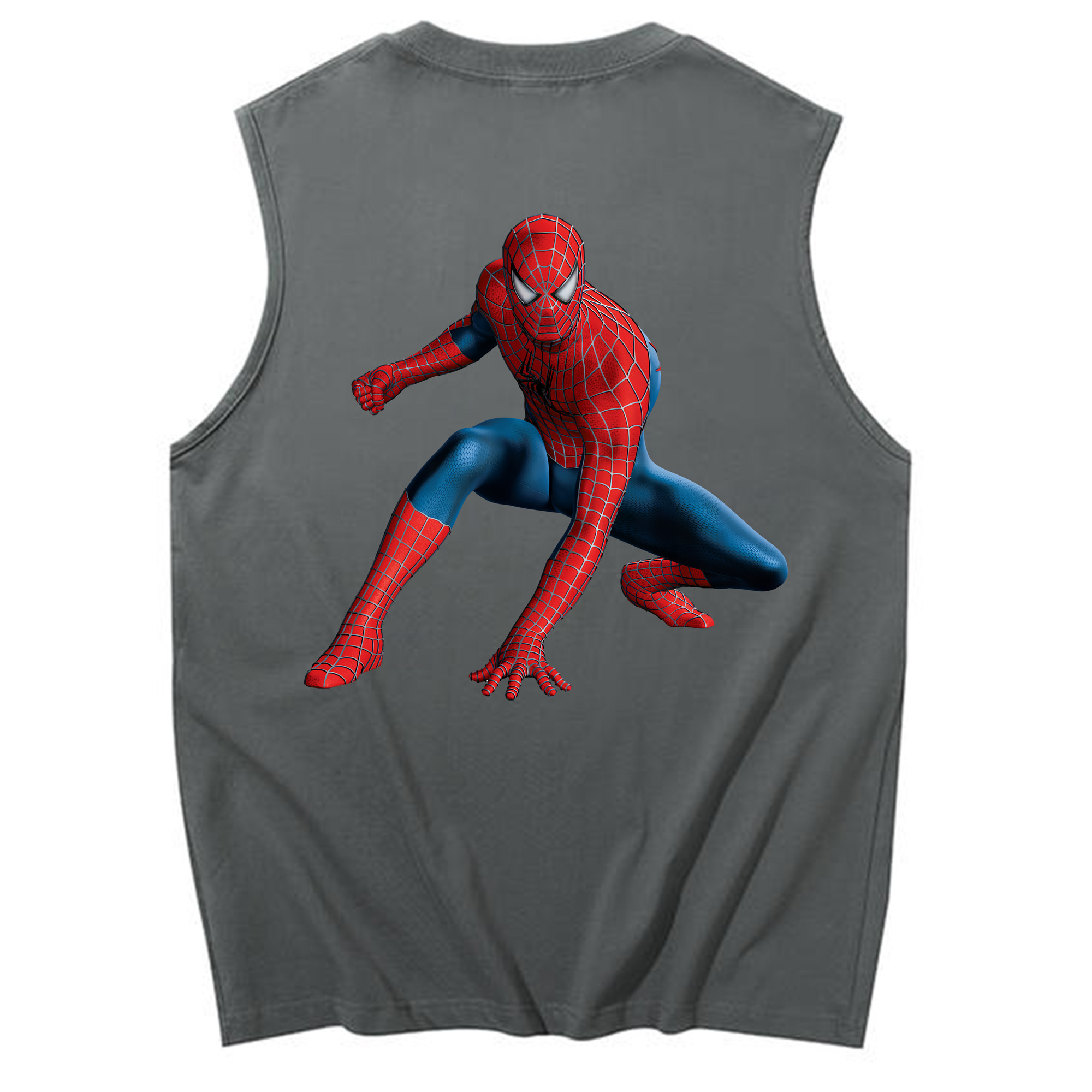 （画像用） Spider Man スパイダーマン コットン100％タンクトップ（背面プリント）